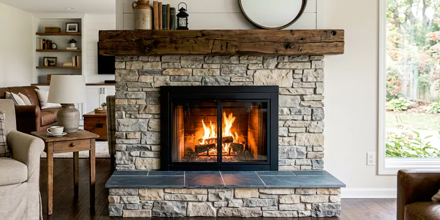 Modern and Farmhouse Fireplace Makeover Bellflower
