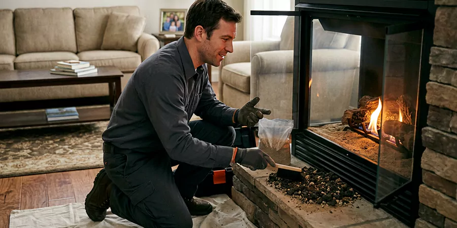 Sand and Embers for Gas Fireplace Bellflower